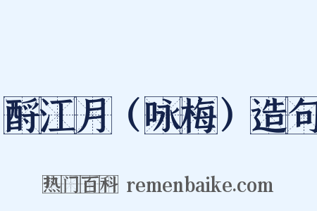 酹江月（咏梅）造句是什么意思的图片